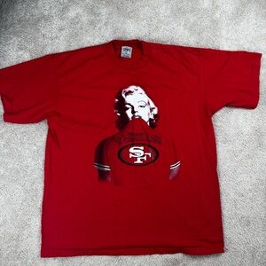 Shaka Wear Vintage Y2K Marilyn Monroe 49ers Rap Hip-Hop Graphic T-Shirt 2XL